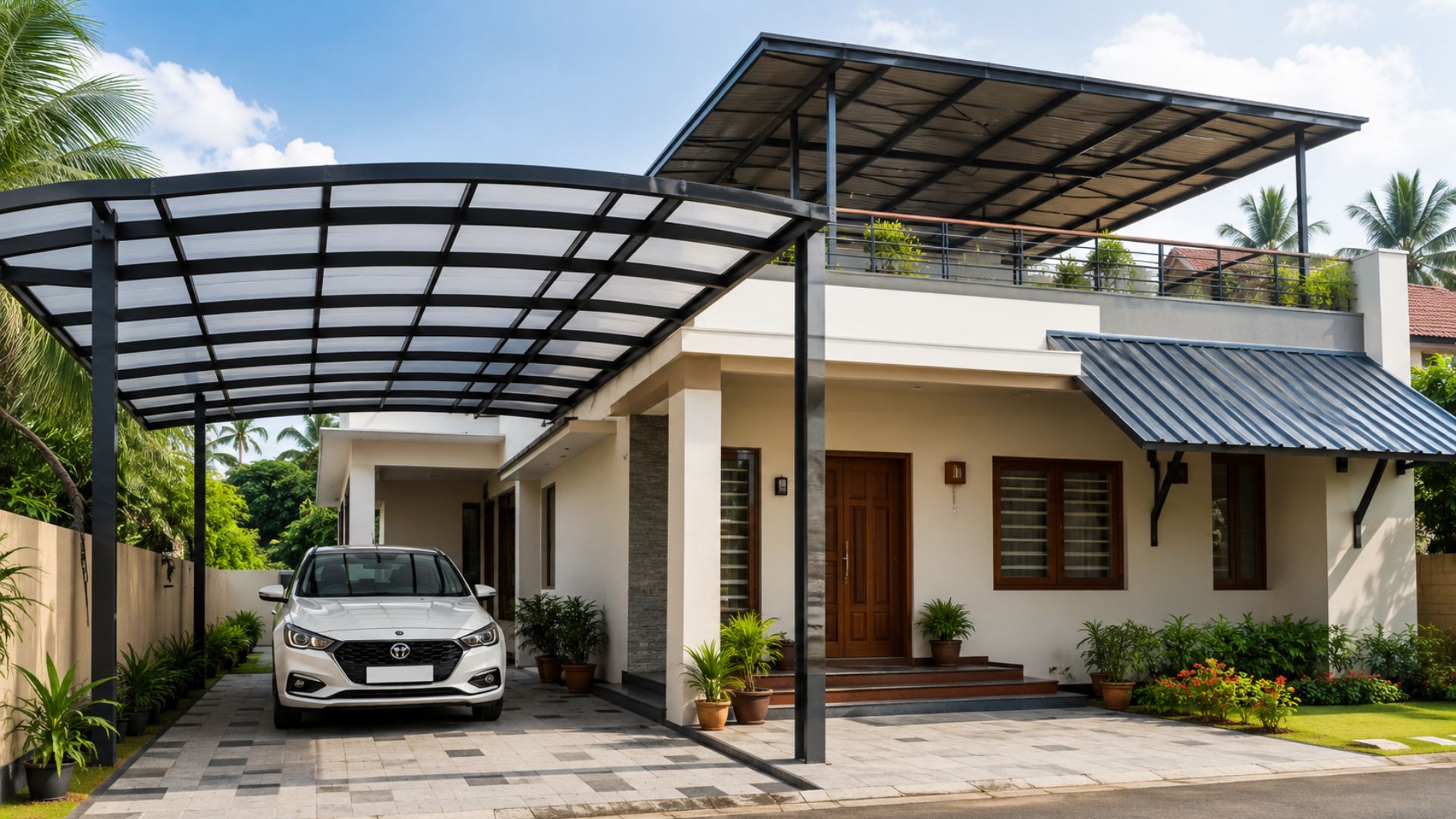 Modern Car Parking Shade by Radha Krishna Enterprise